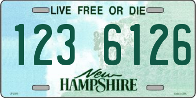 NH license plate 1236126