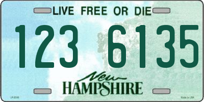 NH license plate 1236135