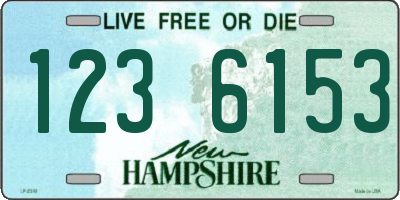 NH license plate 1236153