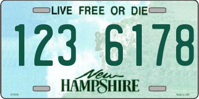 NH license plate 1236178