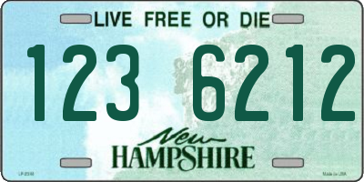 NH license plate 1236212