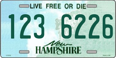 NH license plate 1236226