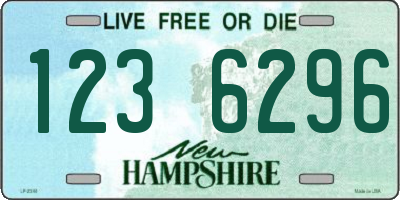 NH license plate 1236296