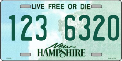 NH license plate 1236320