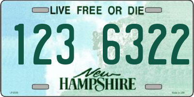 NH license plate 1236322