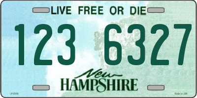 NH license plate 1236327