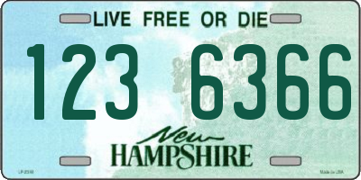 NH license plate 1236366