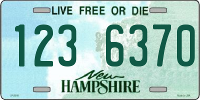 NH license plate 1236370