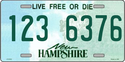NH license plate 1236376