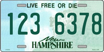 NH license plate 1236378