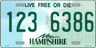 NH license plate 1236386