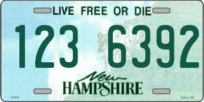 NH license plate 1236392