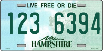 NH license plate 1236394
