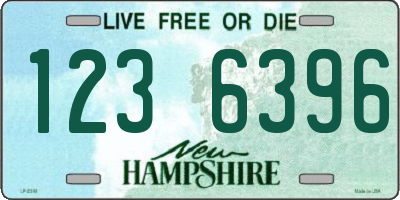 NH license plate 1236396