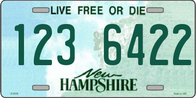 NH license plate 1236422