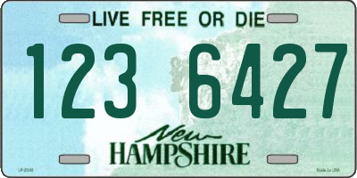 NH license plate 1236427