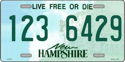 NH license plate 1236429