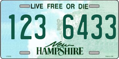 NH license plate 1236433
