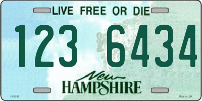 NH license plate 1236434
