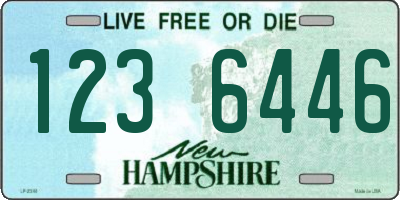NH license plate 1236446