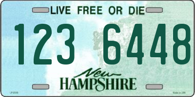 NH license plate 1236448