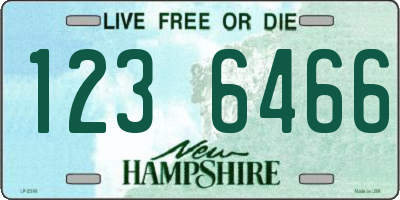NH license plate 1236466