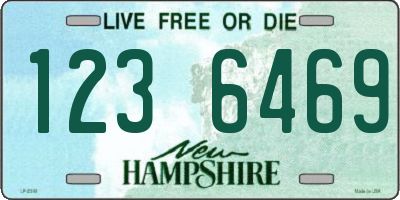 NH license plate 1236469