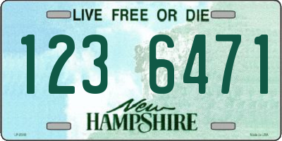 NH license plate 1236471