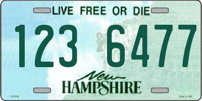NH license plate 1236477