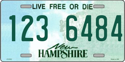 NH license plate 1236484