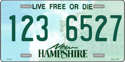NH license plate 1236527