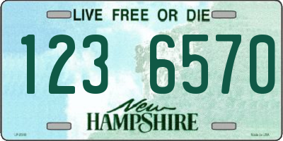 NH license plate 1236570