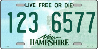 NH license plate 1236577