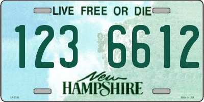 NH license plate 1236612