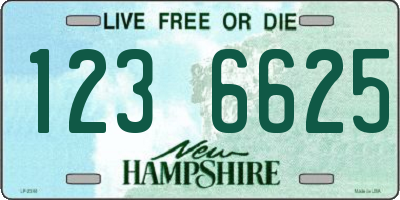 NH license plate 1236625