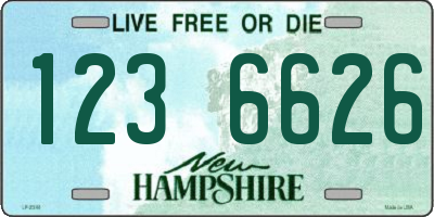 NH license plate 1236626
