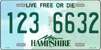 NH license plate 1236632