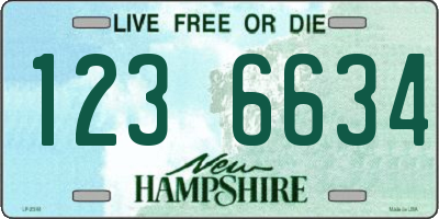 NH license plate 1236634