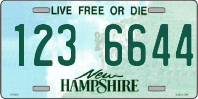 NH license plate 1236644