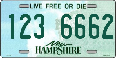 NH license plate 1236662