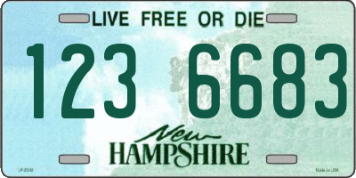 NH license plate 1236683