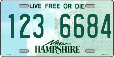 NH license plate 1236684