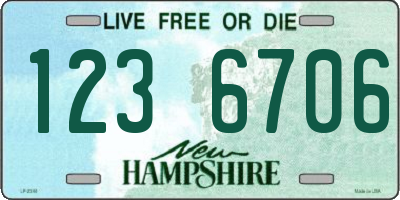 NH license plate 1236706