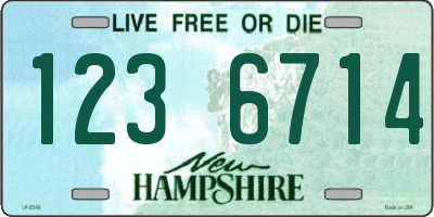 NH license plate 1236714
