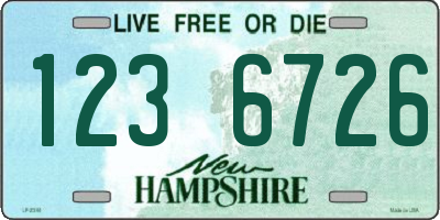 NH license plate 1236726