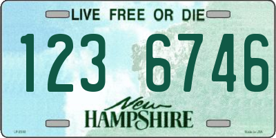 NH license plate 1236746