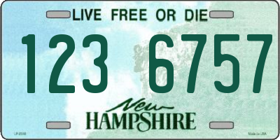 NH license plate 1236757