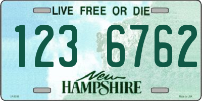 NH license plate 1236762