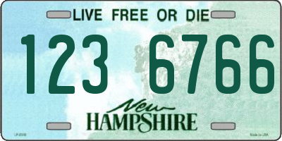 NH license plate 1236766