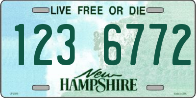 NH license plate 1236772